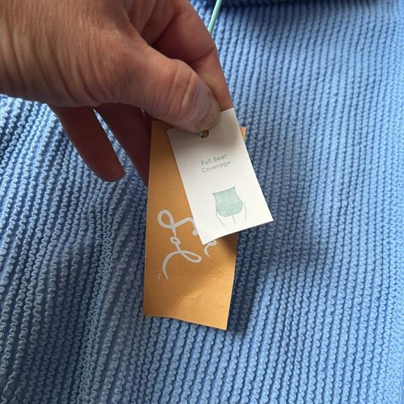 Kona Sol Full Coverage Pucker Textured One Piece Swimsuit Size Large NWT - Picture 5 of 6